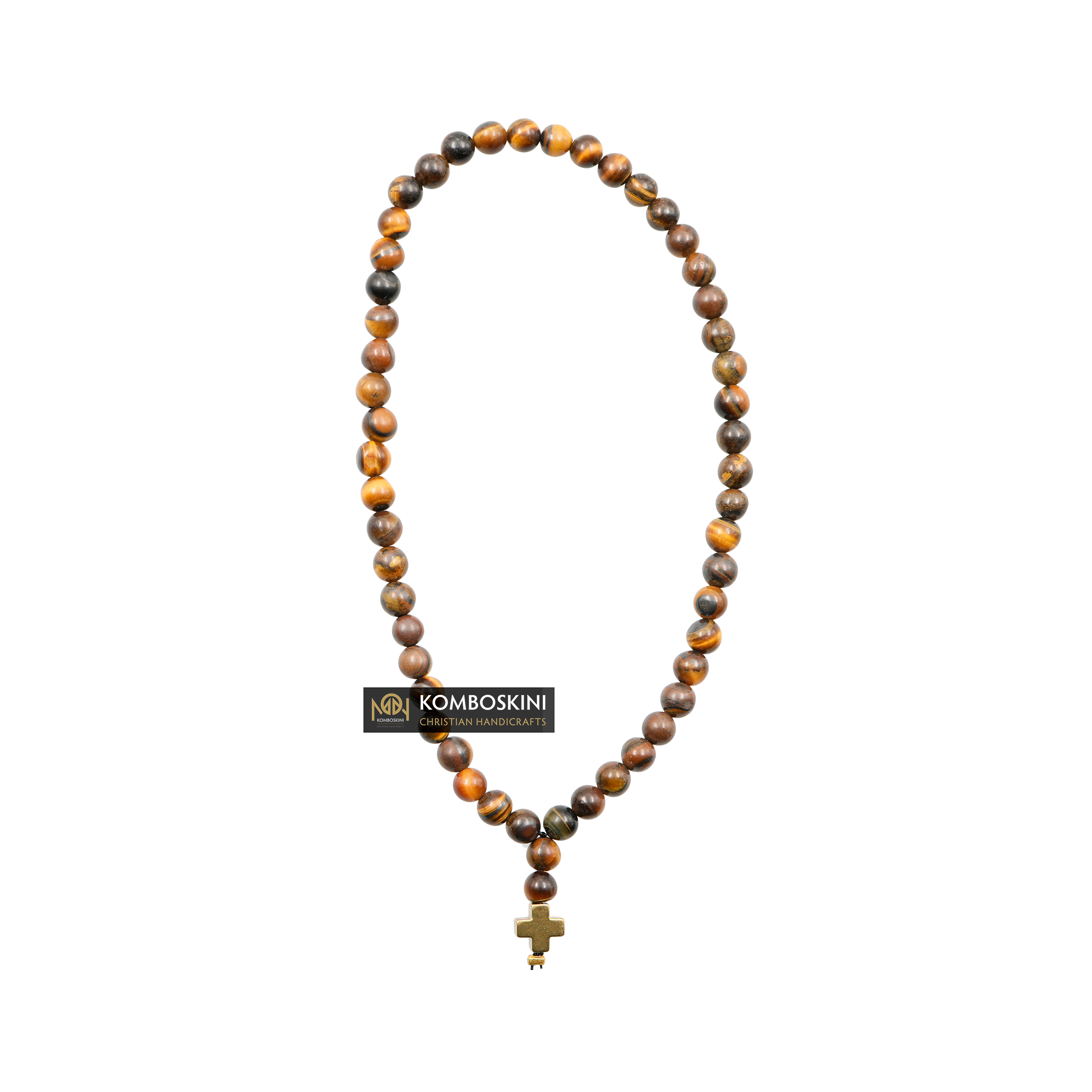 Prayer Rope of Tiger's Eye Semi-Precious Stones with 33 knots