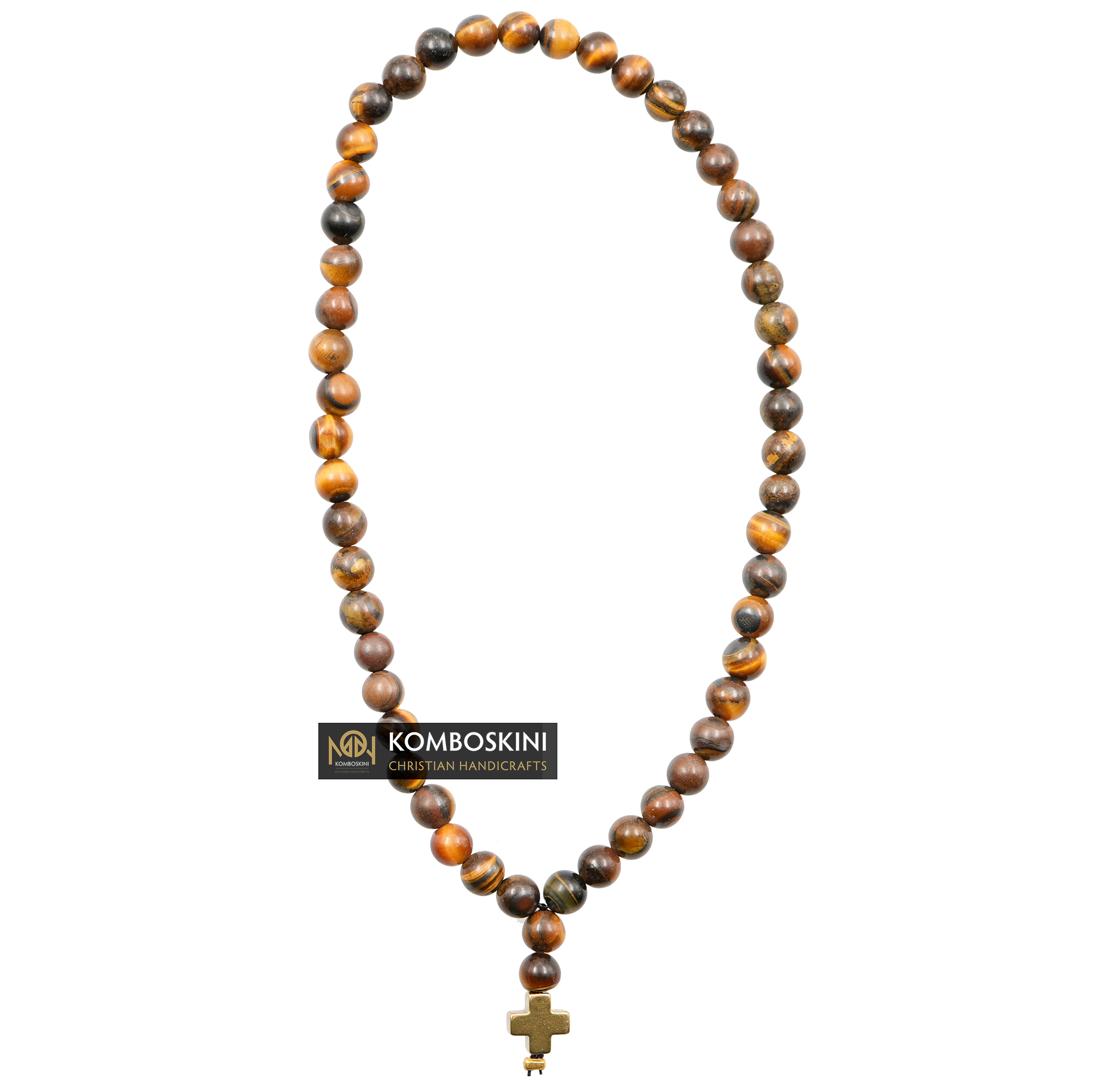 Prayer Rope of Tiger's Eye Semi-Precious Stones with 33 knots