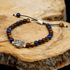 Tiger’s Eye Sterling Silver Christian Woman Bracelet