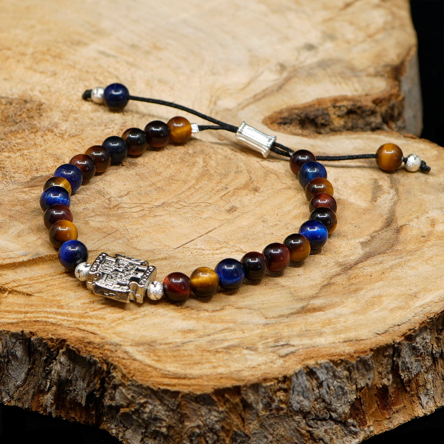Tiger’s Eye Sterling Silver Christian Woman Bracelet