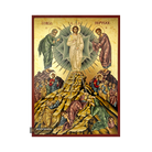 Transfiguration of Christ Gold Print Greek Icon on Aged Gold Foil