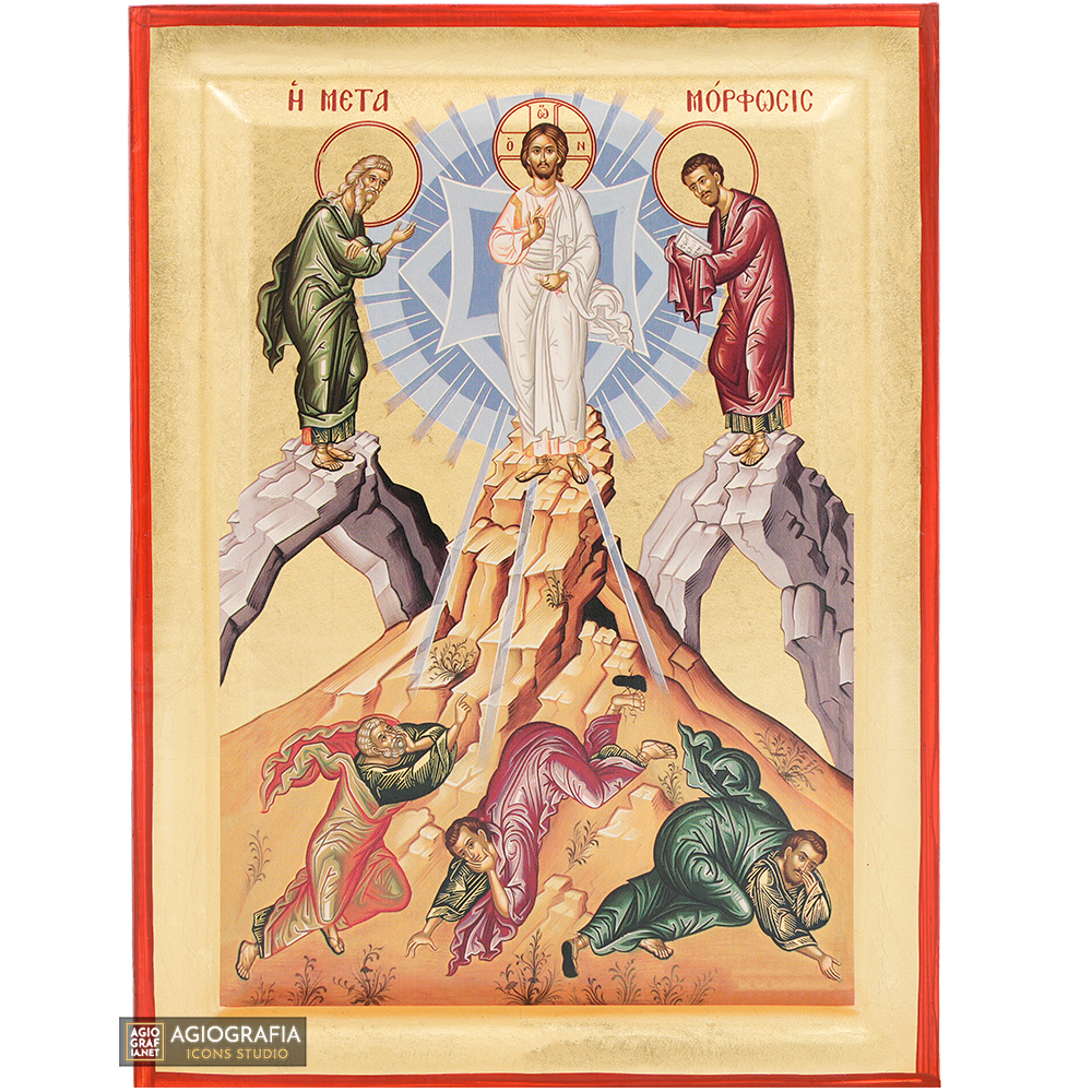 Transfiguration of the Lord Orthodox Icon on Wood with Gold Leaf ...