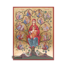 Tree of Jesse Gold Print Christian Icon with Aged Gold Foil