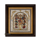 Jesus Christ Tree of Life Framed Silver Gold Plated Wood Icon