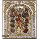 Tree of Life Silver Gold Plated Christian Orthodox Wood Icon