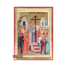 Universal Exaltation of the Holy Cross Christian Icon with Gold Leaf