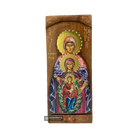 Virgin Mary Ancestors - St Anne St Maria Greek Gold Print Carved Icon