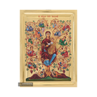 Tree of Jesse Greek Icon on Wood with Gilding Effect