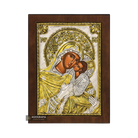 Virgin Mary Byzantine Christian Orthodox Silver Plated Icon