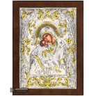 Virgin Mary Byzantine Christian Orthodox Silver Plated Icon