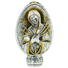 Holy Trinity - Virgin Mary 7 Swords Pure Silver and 24k Gold Plated Egg