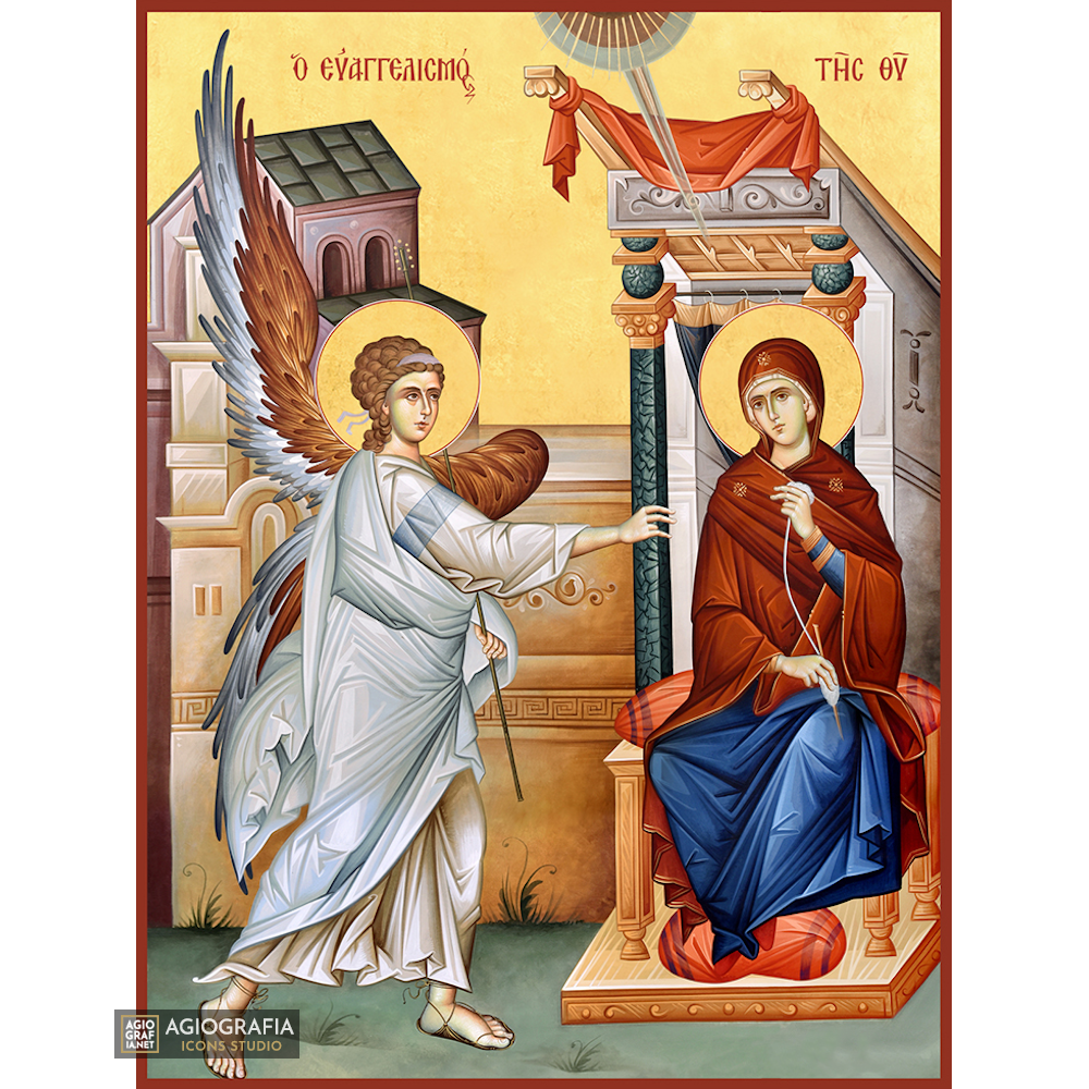 22k Annunciation of the Theotokos - Gold Leaf Christian Orthodox Icon