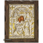 Virgin Mary Axion Esti Pure Silver and 24k Gold Plated Christian Icon