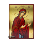 Virgin Mary Deesis Gold Print Icon with Aged Gold Foil