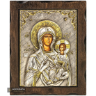 Virgin Mary the Directress Pure Silver and 24k Gold Plated Icon