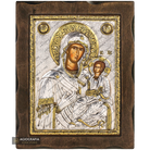 Virgin Mary the Directress Pure Silver and 24k Gold Plated Icon