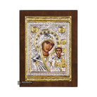 Virgin Mary of Kazan Christian Orthodox Silver Plated Icon