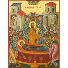 22k Virgin Mary Dormition - Exclusive Mt Athos Gold Leaf Orthodox Icon