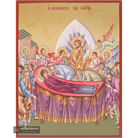 Virgin Mary Dormition Christian Gold Print Aged Gold Foil Icon