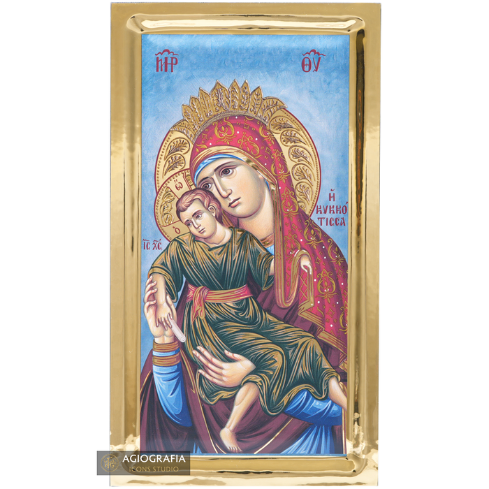 Gottesmutter von Kykkos orthodoxe Ikone mit Vergoldungseffekt