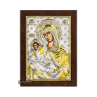 Virgin Mary with Stars Christian Orthodox Silver Plated Icon