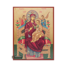 Virgin Mary Queen of All Gold Print Christian Icon with Aged Gold Foil