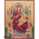 Virgin Mary Queen of All Gold Print Christian Icon with Aged Gold Foil