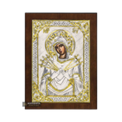 Virgin Mary with Seven Swords Christian Orthodox Silver Plated Icon