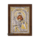 Virgin Mary the Sweet Kissing Christian Orthodox Silver Plated Icon