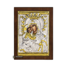 Virgin Mary the Sweet Kissing Christian Orthodox Silver Plated Icon