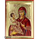 Virgin Mary with Three Hands Orthodox Wood Icon with Gold Leaf
