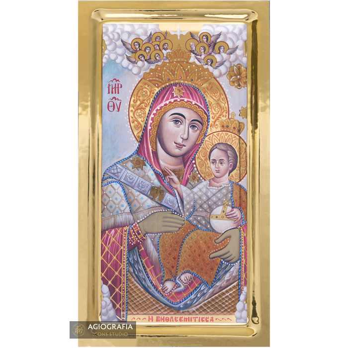 Gottesmutter von Bethlehem orthodoxe Ikone mit Vergoldungseffekt