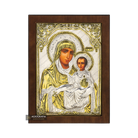 Virgin Mary of Jerusalem Christian Orthodox Silver Plated Icon