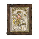 Virgin Mary of Passion Pure Silver and 24k Gold Plated Icon