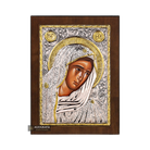 Virgin Mary of Sorows Christian Orthodox Silver Plated Icon