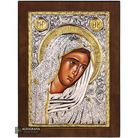 Virgin Mary of Sorows Christian Orthodox Silver Plated Icon