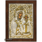Virgin Mary Mystical Rose Christian Orthodox Silver Plated Icon