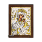 Virgin Mary with Angels Christian Orthodox Silver Plated Icon