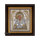 Virgin Mary with Seven Swords Framed Silver Gold Plated Wood Icon
