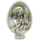 Jesus Christ - Virgin Mary Pure Silver and 24k Gold Plated Egg