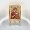 Virgin Mary the Directress Byzantine Orthodox Wood Icon with Gilding Effect
